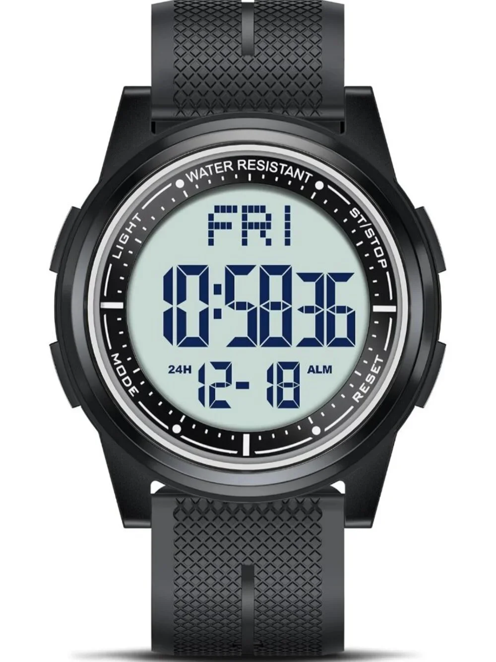 Ultra-Thin Waterproof Digital Sports Watch for Men & Women - 50M, Lightweight